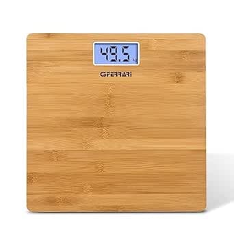 G3 Ferrari G30042 Bilancia Pesapersone Digitale "Banwood Care", 50g/180 Kg, Bamboo
