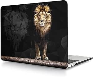 Custodia per Nuovo Macbook Air 13,6 pollici 2022 Pubblicazione Modello A2681 con Liquid display Retina e Touch ID, Copertina Rigida in Plastica Protettiva, leone