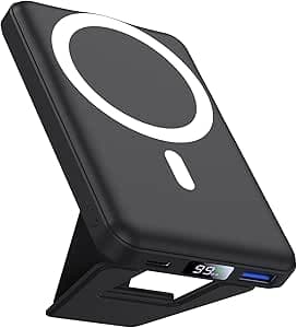 AOGUERBE Power Bank per iphone, 10000mAh per Magsafe Powerbank Magnetico Caricabatterie Portatile Wireless PD 22.5W Ricarica Rapida Batteria Esterna per iPhone 17/15/14/13/12/Mini/Pro/Pro Max