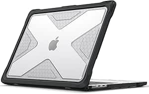 FINTIE Custodia Compatibile con MacBook Air 13.6 Pollici M5/M4/M3/M2 (2026/2025/2024/2022, A3449/A3240/A3113/A2681), Antiurto Robusto Case con Bordo in TPU, Nero