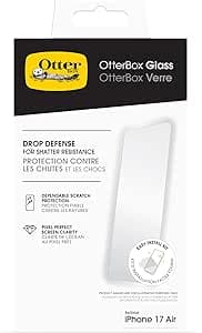 OtterBox Glass Pellicola protettiva in Vetro temperato per iPhone Air, con durezza 9H, Protezione a rotture, graffi e cadute