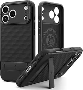 Spigen Cover per iPhone 17 Pro, Parallax S MagFit, Compatibile con MagSafe - Nero Opaco