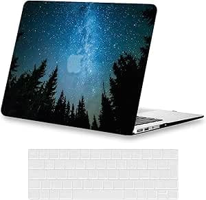 Custodia protettiva in plastica rigida per MacBook Air 13" 2021 2020 2019 2018 Release A2337 M1 A2179 A1932 + 2 protezioni per tastiera MacBook Air 2020 Touch ID e cielo stellato