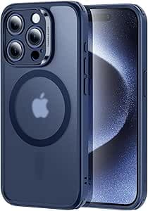ESR Set di Cover per iPhone 15 Pro (5 in 1), Custodia opaca con protezione dello schermo e delle lenti della fotocamera, Compatibile con MagSafe, Protezione di livello militare, Serie Classic,blu