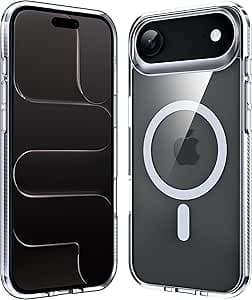Supdeal Cover Magnetica per iPhone Air, [Compatibile con MagSafe] [Trasparente Anti Ingiallimento] [Edge Antiscivolo] Antiurto Protettiva Custodia 6,5 Pollici, Trasparente