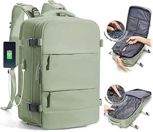 SZLX Zaino Sottovuoto da Cabina da Donna, Zaino con Airbag a Compressione con Bottone a Pressione, Zaino da Viaggio Sottovuoto Ryanair con Pompa, Valigia Sottovuoto Impermeabile da Uomo