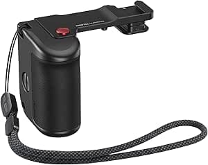 TELESIN Impugnatura in Lega di Alluminio per Fotocamera DJI OSMO Action 5 Pro/Action 4/3 | Pulsante di Scatto Brevettato a Bilanciere | Design Ergonomico | Accessorio Professionale per Photography