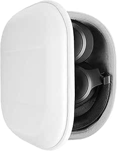 Geekria Shield Custodia per Cuffie Compatibile con JBL TUNE 770NC, Tour ONE, TUNE 750, Live 650 BTNC, Live 500BT, E65BTNC Custodia, Borsa da Viaggio Rigida di Ricambio con Avvolgicavo (Bianco)