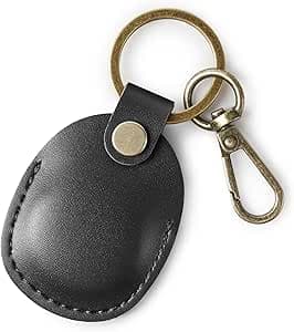 Ainiv Custodia protettiva compatibile con ciondolo Apple Airtag, custodia con portachiavi anti-smarrimento, ciondolo per Airtag, in pelle, resistente ai graffi, per AirTag, chiavi, collare per animali