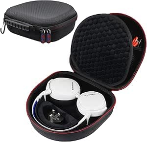 Digicharge Custodia da Trasporto per Cuffie Sony WH-CH720N WH-XB910N ULT WEAR MDR-M1 MDR-MV1 WH-1000XM5 JBL Tune 720T 710BT Live 770NC Tour One M2 Wireless Bluetooth Piatto Pieghevole Over-Ear