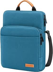 Dadanism 9-11" Custodia Protettiva Borsa con Tracolla per iPad (A16) 11", iPad Air 11" M4/M3, iPad Pro 11" M5/M4, iPad 10a Gen 10,9", iPad 9/8/7a Gen 10,2", Galaxy Tab A11+ 11", Blu Pavone