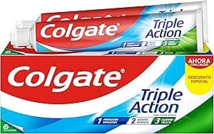 Colgate Triple Action, Dentifricio, Original mint, 2 x 75 ml